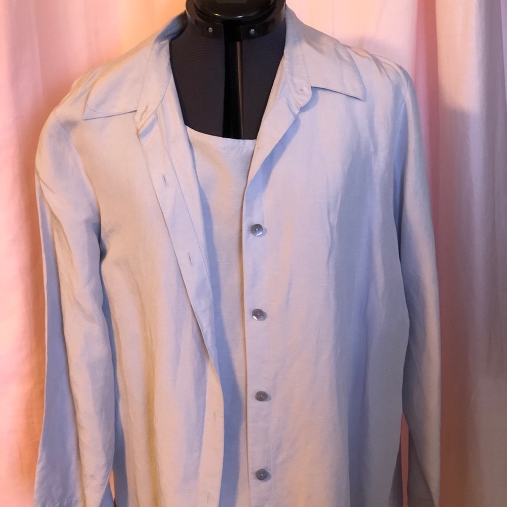 Eileen Fisher Matching Silk Shirt and Tank